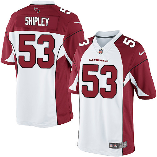 Men's Limited A.Q. Shipley Nike Jersey White Road - #53 NFL Arizona Cardinals